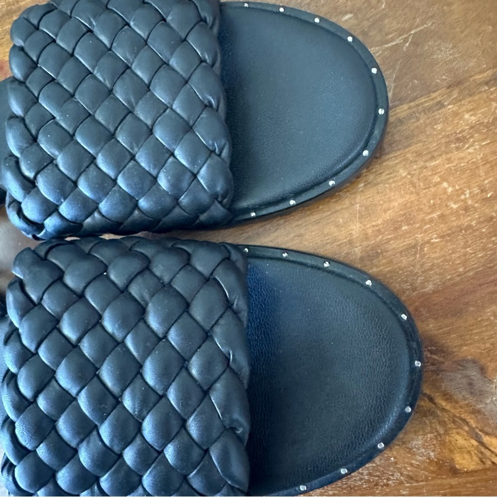 Freda Salvador Vinny Black Braided Sling Back Sandals Size 8.5 - Picture 3 of 8